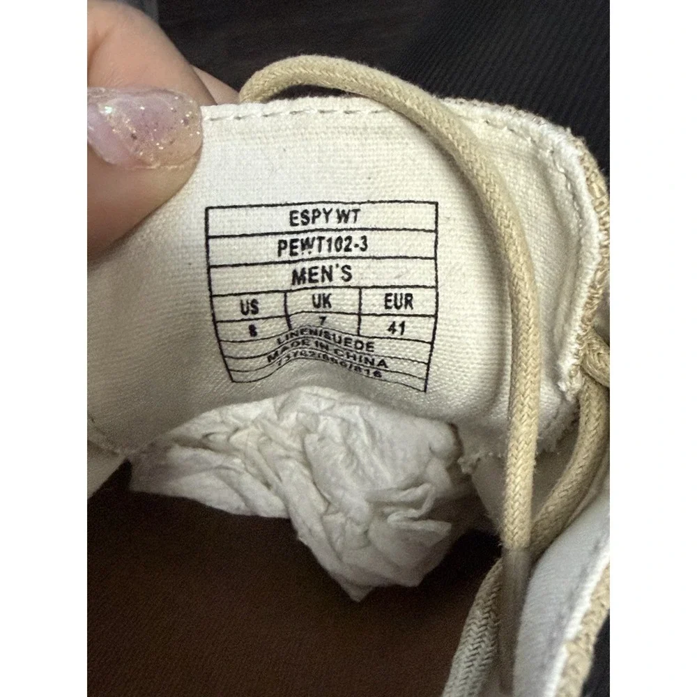 Penguin Espy Men Tan Flat Espadrille Shoe Size 8. C-2